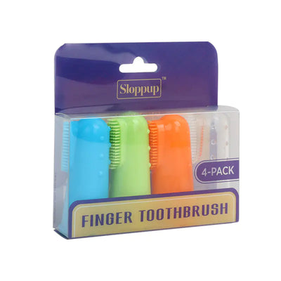 4pcs Silicone Finger Toothbrushes for Dogs and Cats