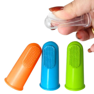4pcs Silicone Finger Toothbrushes for Dogs and Cats
