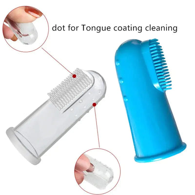 4pcs Silicone Finger Toothbrushes for Dogs and Cats